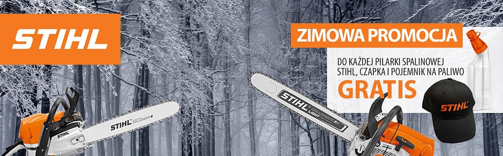 promocja stihl zima 2022 - Lublin Pilart - czapka i pojemnik na paliwo gratis